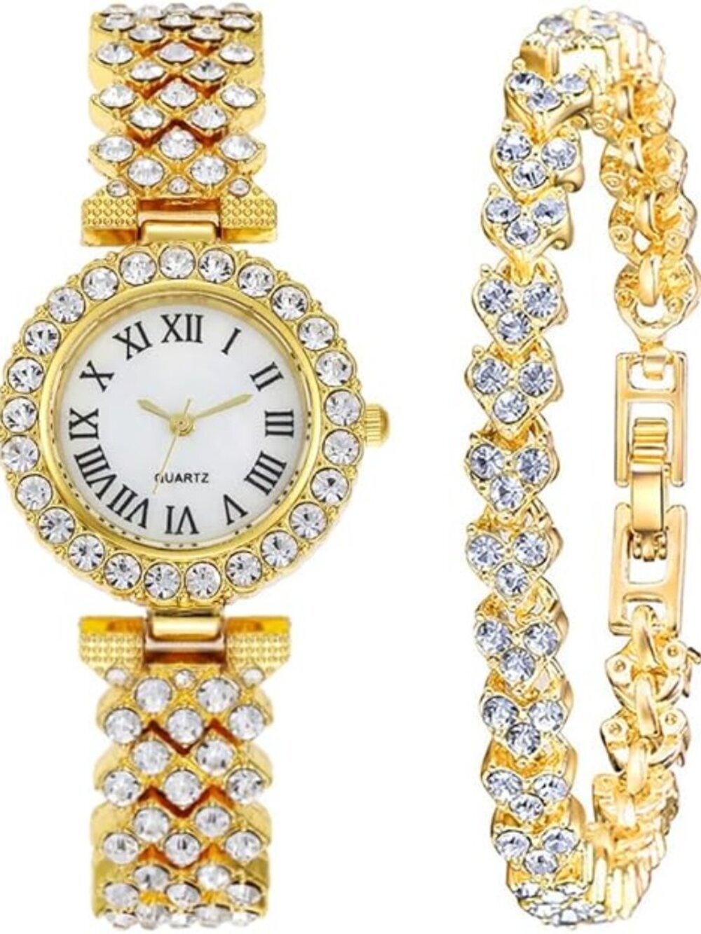 BRAND NEW Bangle Bracelet Analog Quartz Wristwatch Dress Watch Set